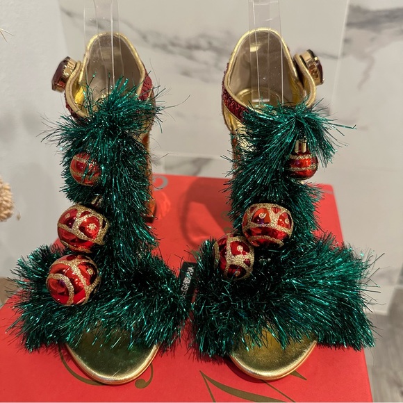 Dolce & Gabbana SZ 8/38 Christmas Holiday Sandal Heels - Picture 4 of 16